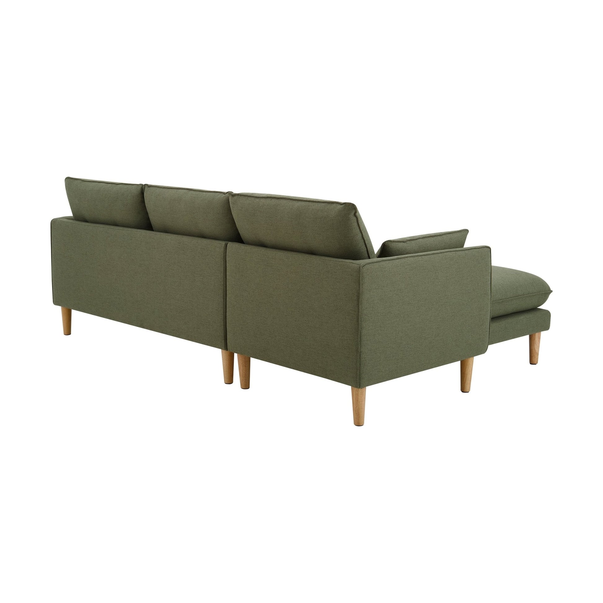 Shoreditch Left Hand Chaise Sofa - Woven Green - DUSK