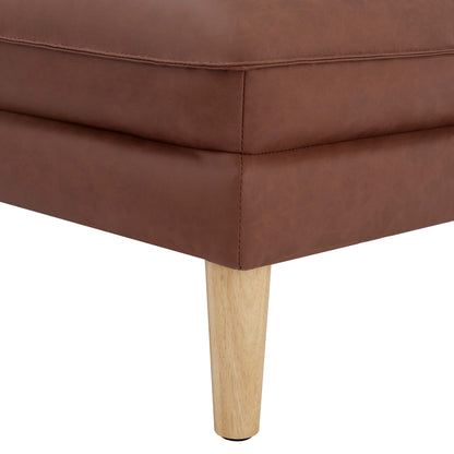Shoreditch Pouffe - Faux Leather Tan - DUSK