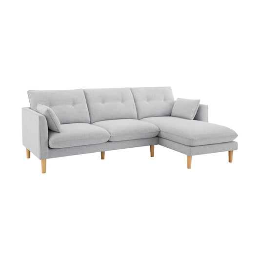 Shoreditch Right Hand Chaise Sofa - Light Grey - DUSK