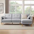 Shoreditch Right Hand Chaise Sofa - Light Grey - DUSK