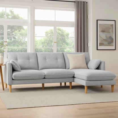 Shoreditch Right Hand Chaise Sofa - Light Grey - DUSK