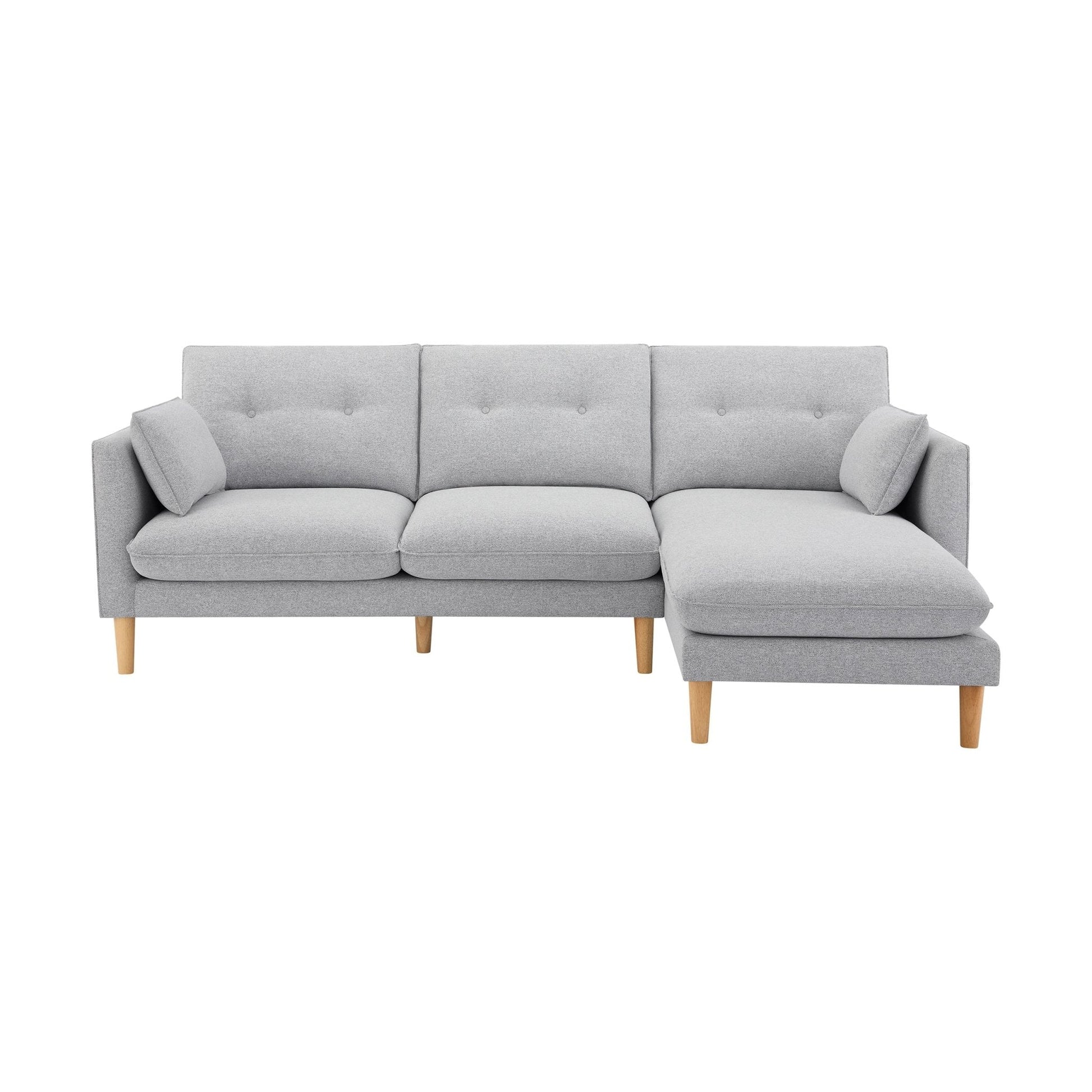 Shoreditch Right Hand Chaise Sofa - Light Grey - DUSK