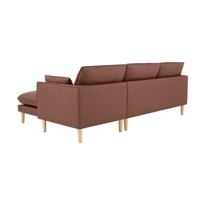 Shoreditch Right Hand Chaise Sofa - PU Tan - DUSK