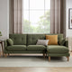 Shoreditch Right Hand Chaise Sofa - Woven Green - DUSK