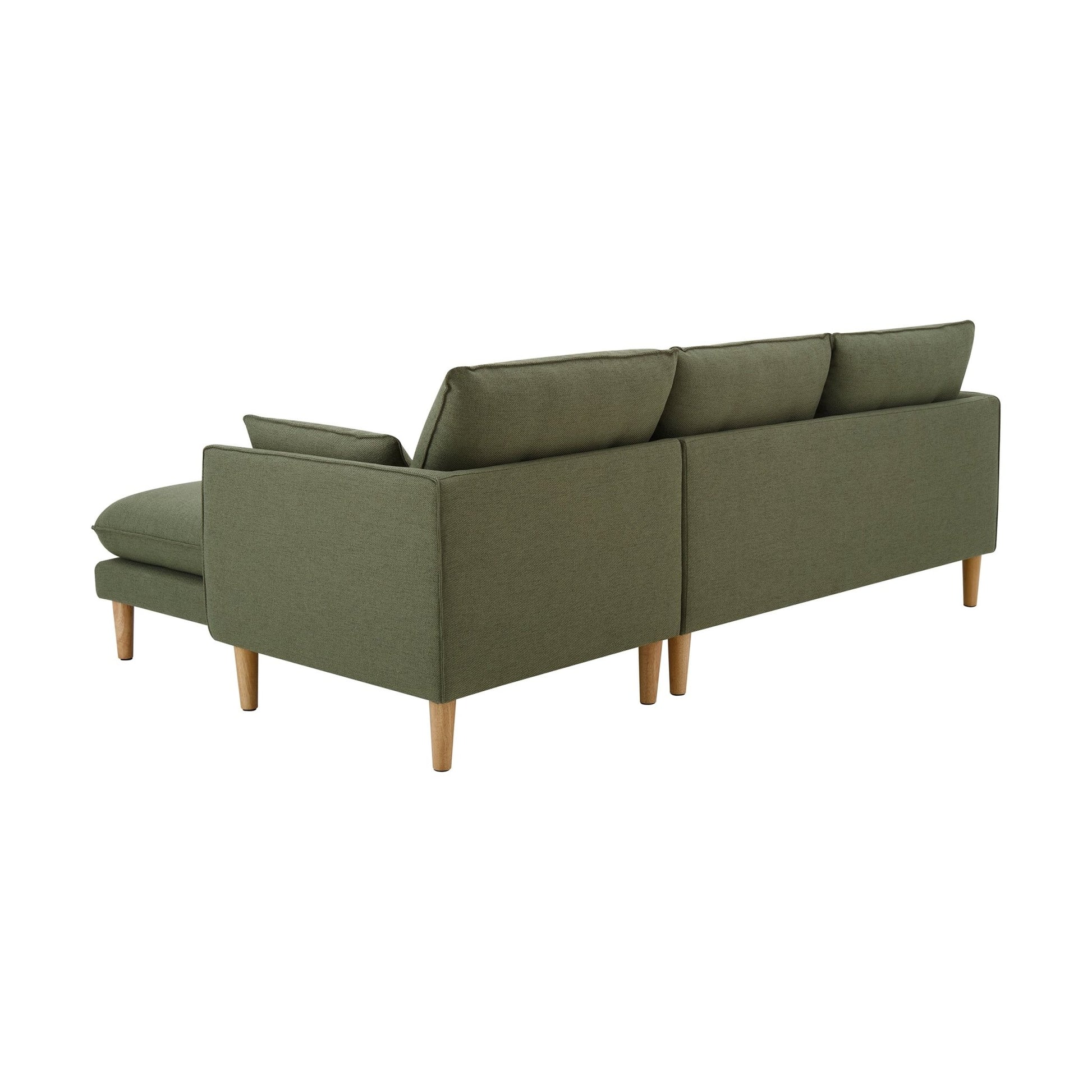 Shoreditch Right Hand Chaise Sofa - Woven Green - DUSK