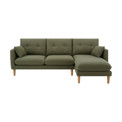 Shoreditch Right Hand Chaise Sofa - Woven Green - DUSK