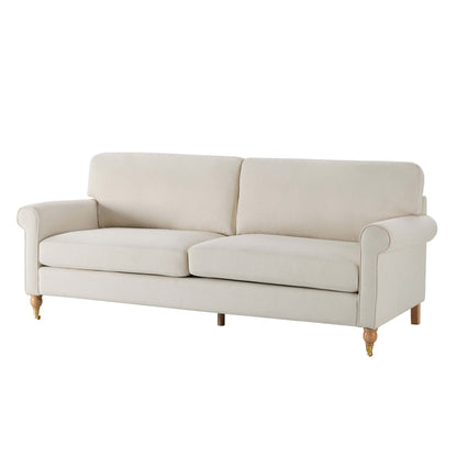 Sicily 3 Seater Sofa - Cream Linen - DUSK