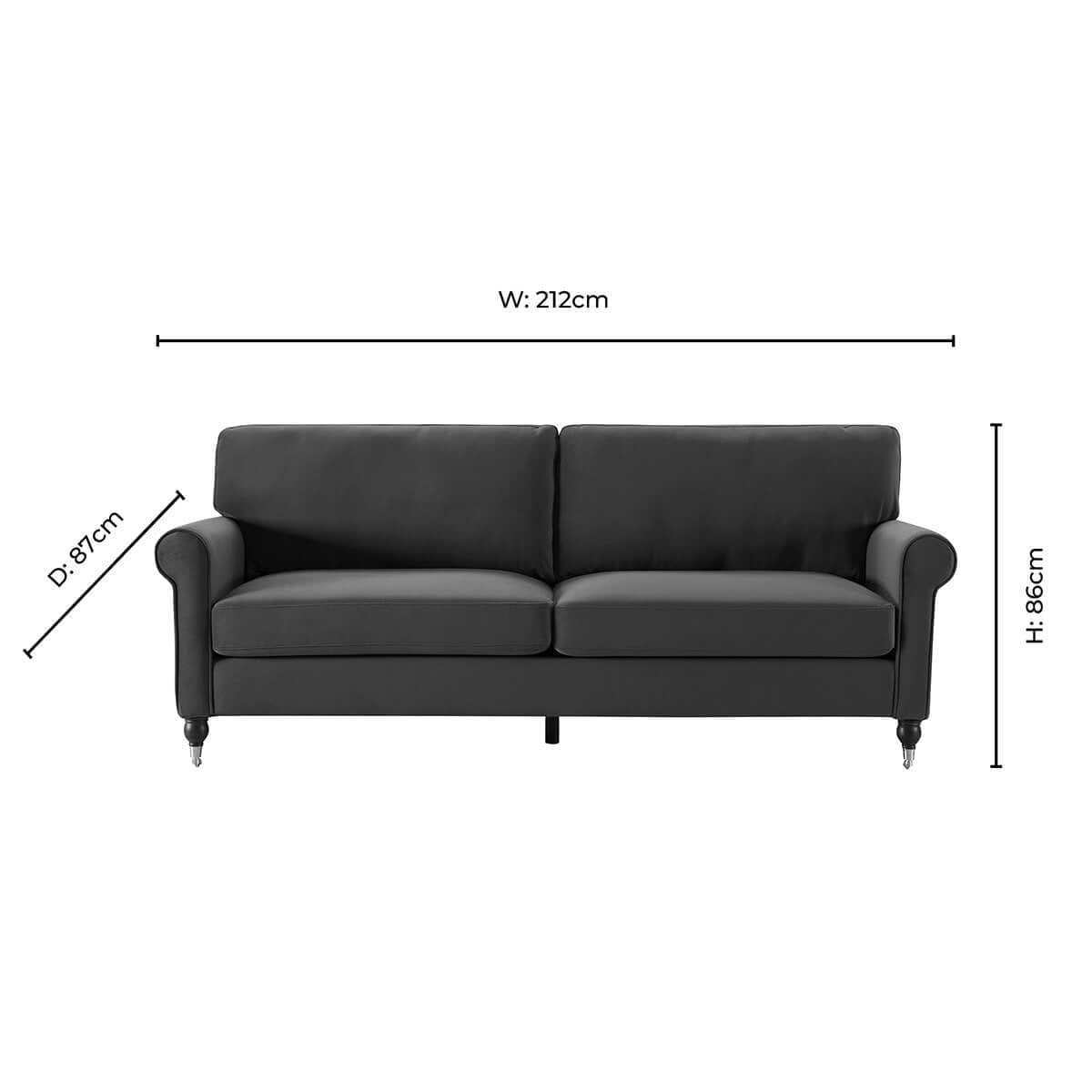 Sicily 3 Seater Sofa - Muted Moss - DUSK
