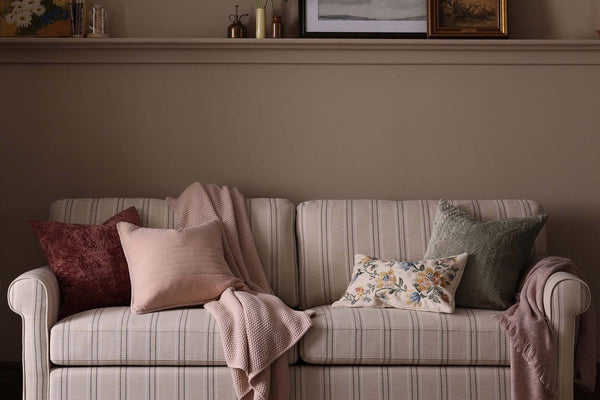 Sicily 3 Seater Sofa - Stripe - DUSK