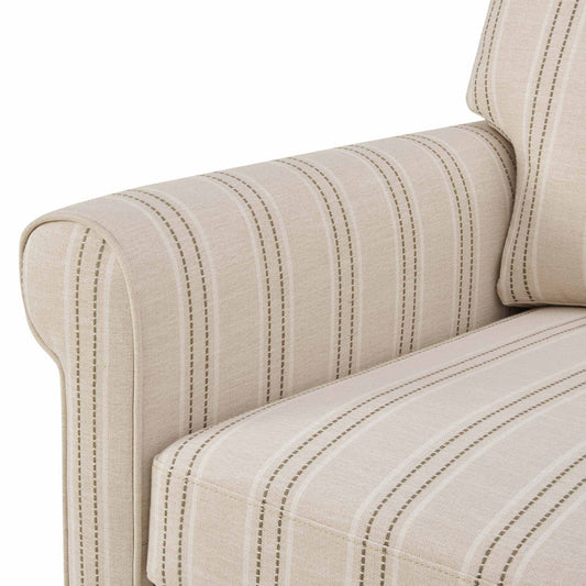 Sicily 3 Seater Sofa - Stripe - DUSK