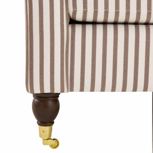 Sicily Armchair - Chocolate Stripe - DUSK