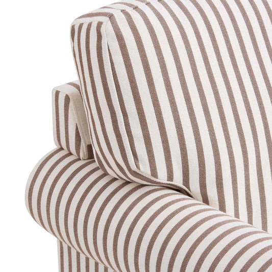 Sicily Armchair - Chocolate Stripe - DUSK