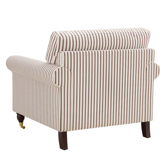 Sicily Armchair - Chocolate Stripe - DUSK