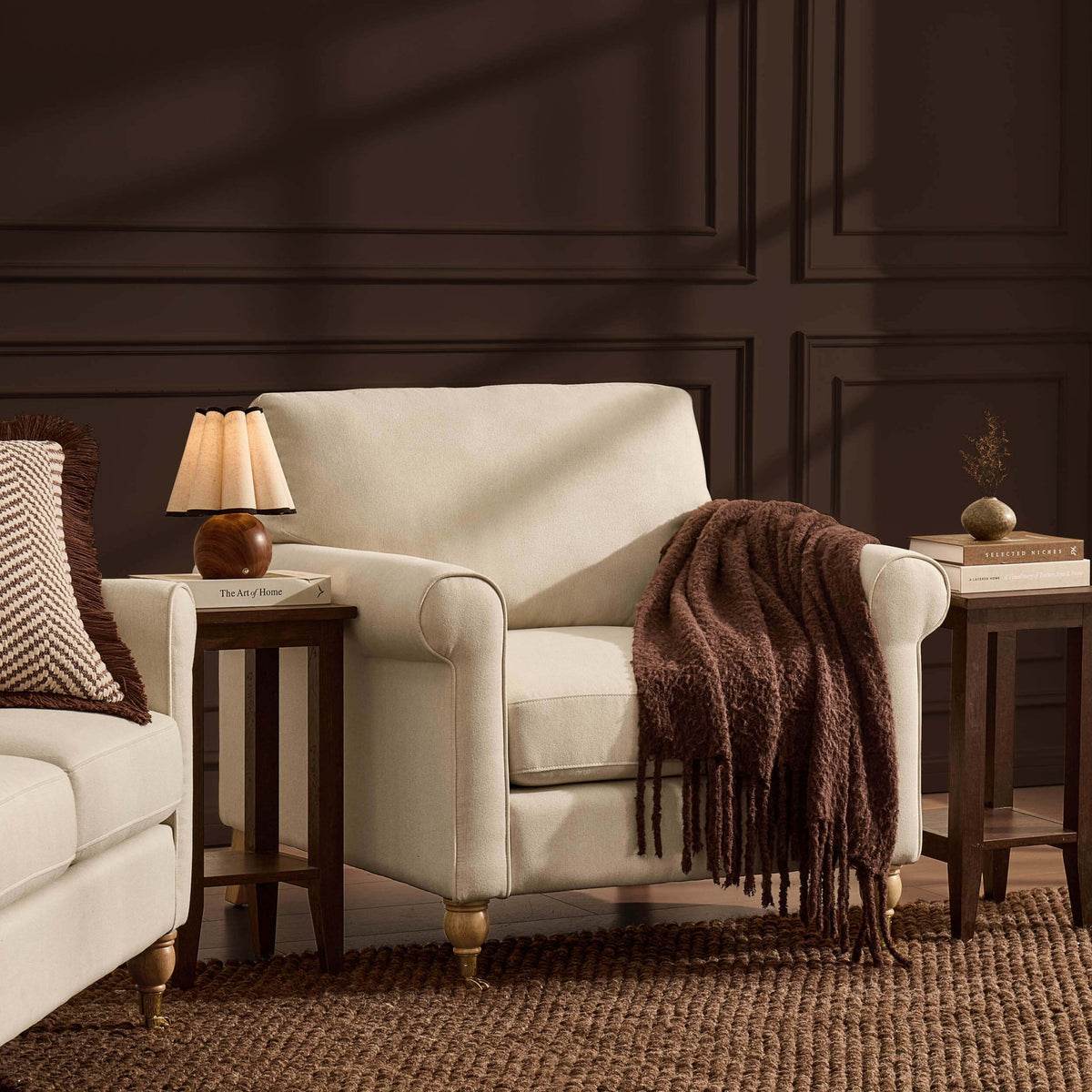 Sicily Armchair - Cream Linen - DUSK
