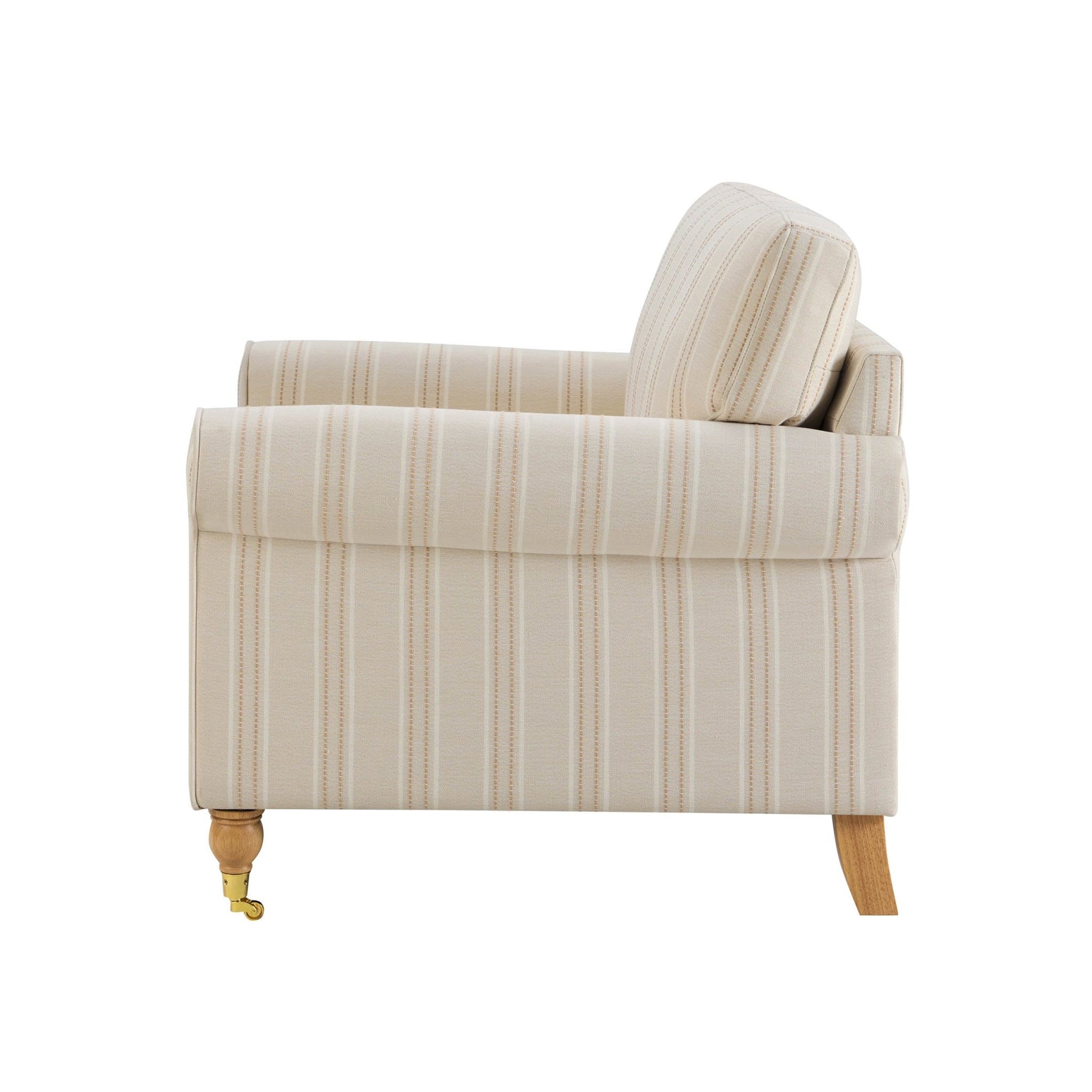 Sicily Armchair - Natural Stitched Stripe - DUSK