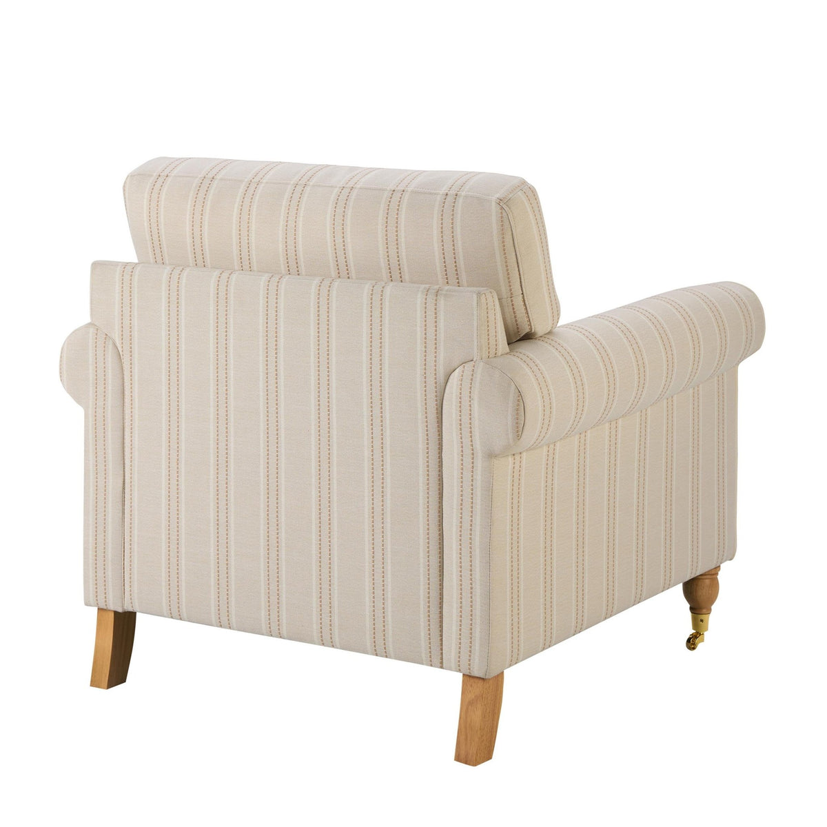 Sicily Armchair - Natural Stitched Stripe - DUSK