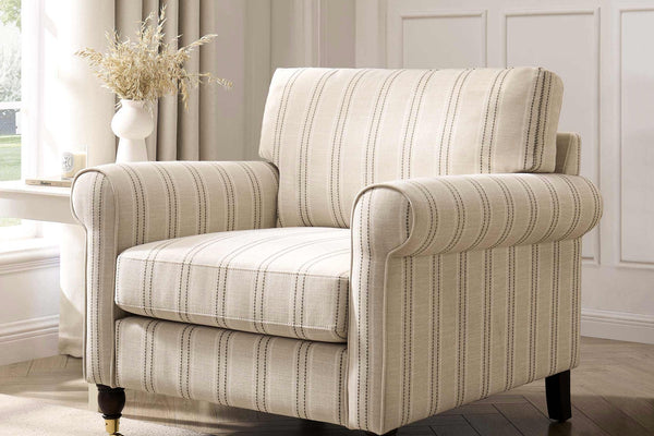 Sicily Armchair - Stripe - DUSK