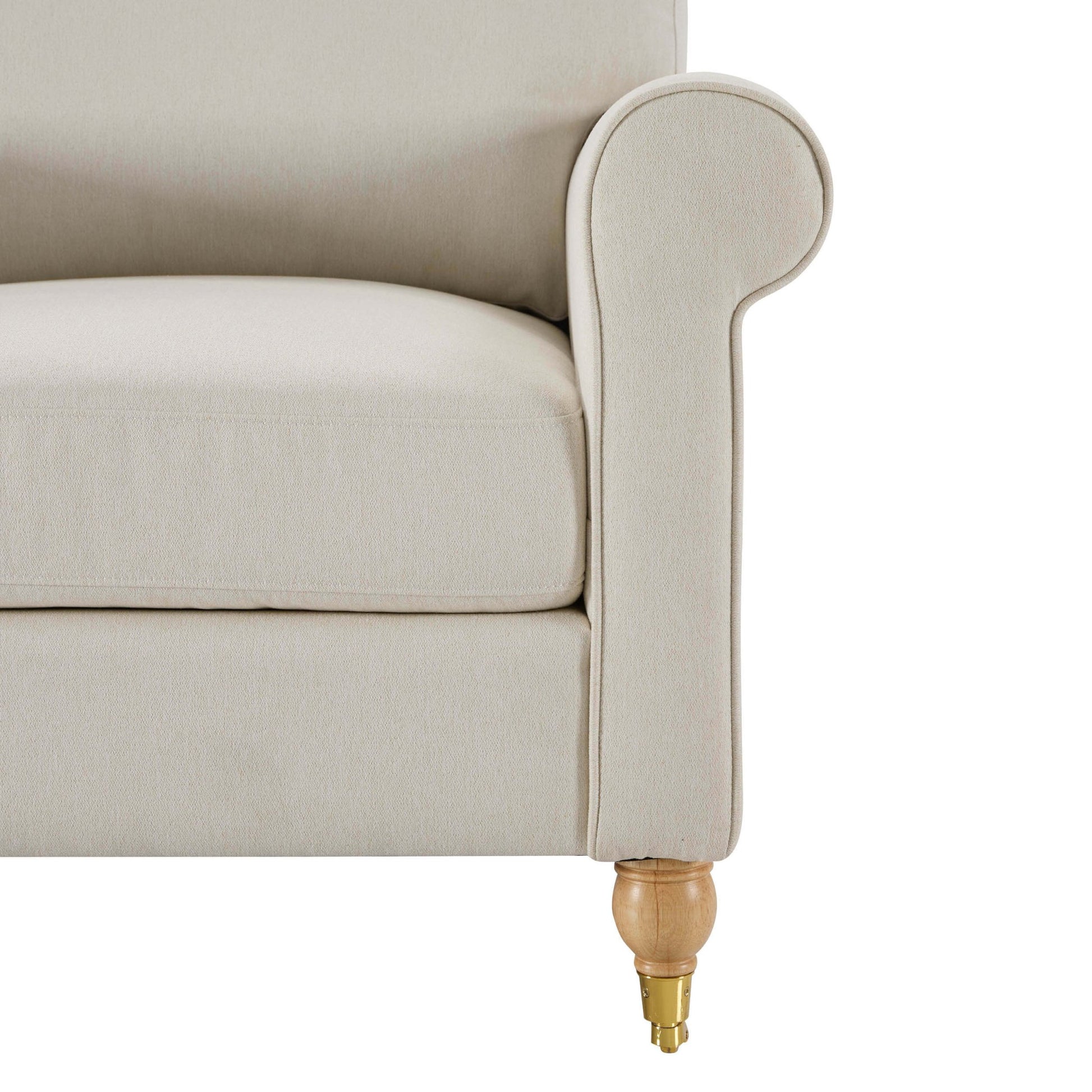 Sicily Compact 2 Seater Sofa - Cream Linen - DUSK