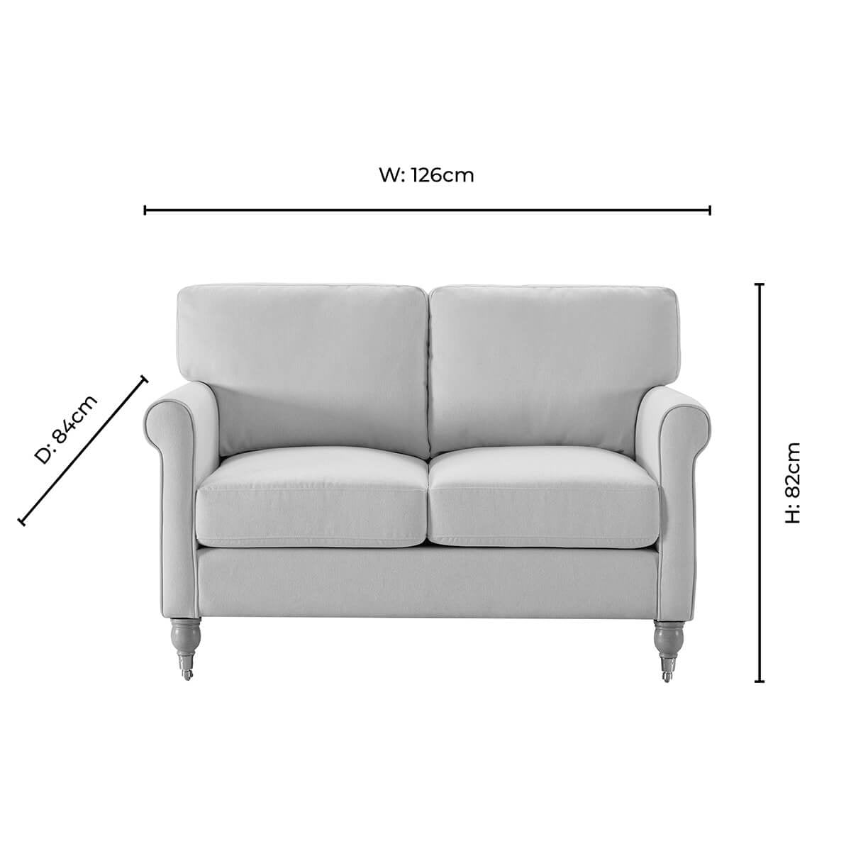 Sicily Compact 2 Seater Sofa - Cream Linen - DUSK