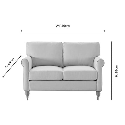 Sicily Compact 2 Seater Sofa - Cream Linen - DUSK