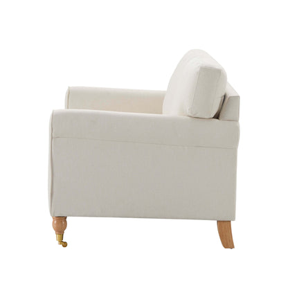 Sicily Compact 2 Seater Sofa - Cream Linen - DUSK