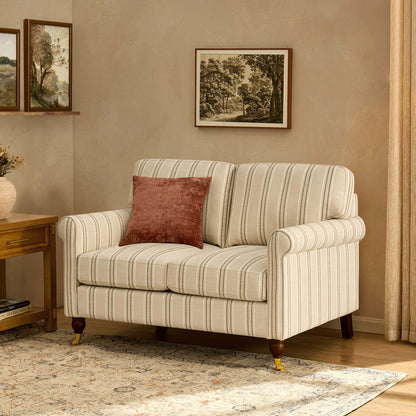 Sicily Compact 2 Seater Sofa - Stripe - DUSK