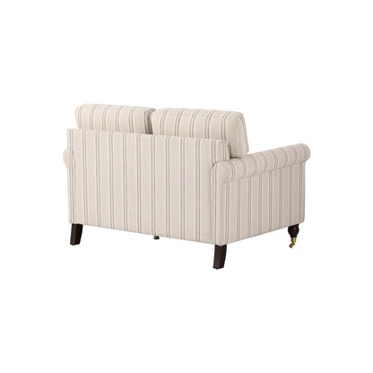 Sicily Compact 2 Seater Sofa - Stripe - DUSK