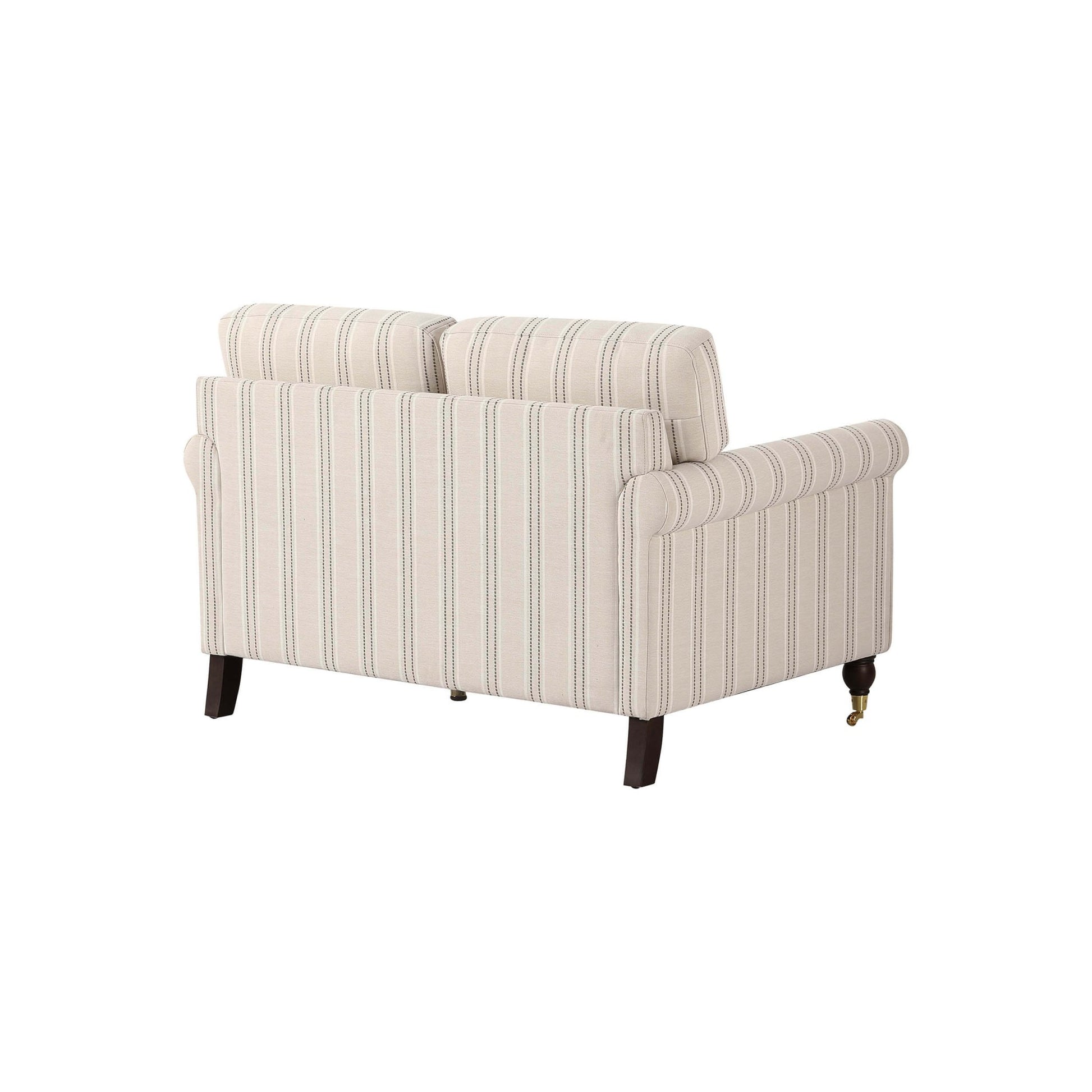 Sicily Compact 2 Seater Sofa - Stripe - DUSK