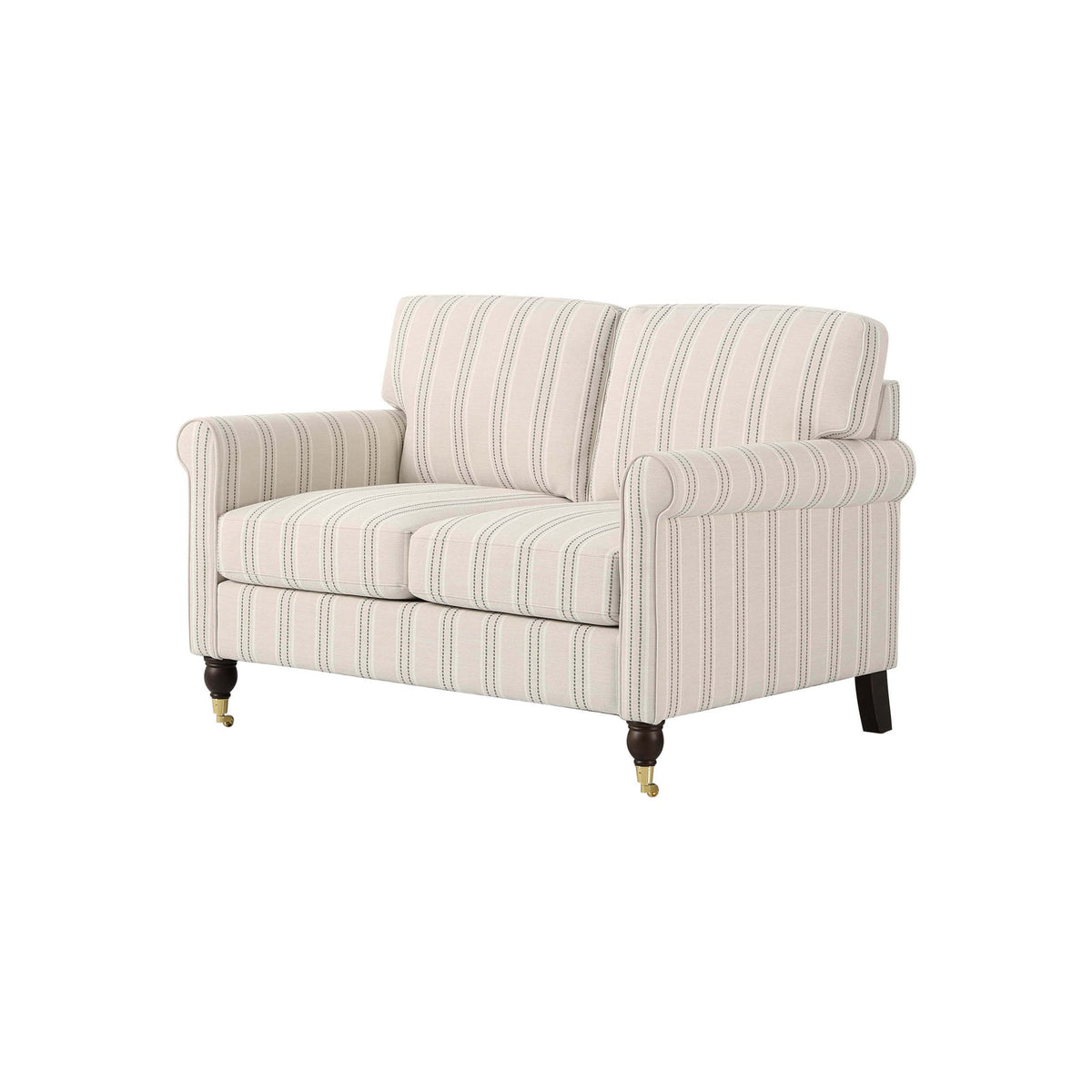 Sicily Compact 2 Seater Sofa - Stripe - DUSK