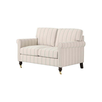 Sicily Compact 2 Seater Sofa - Stripe - DUSK