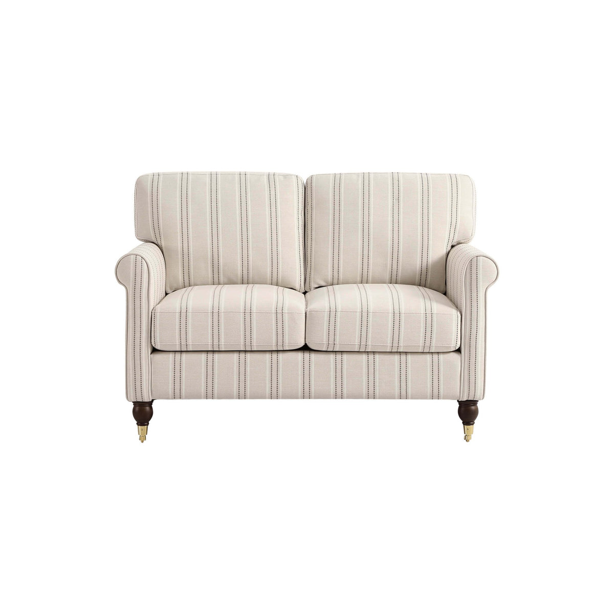 Sicily Compact 2 Seater Sofa - Stripe - DUSK