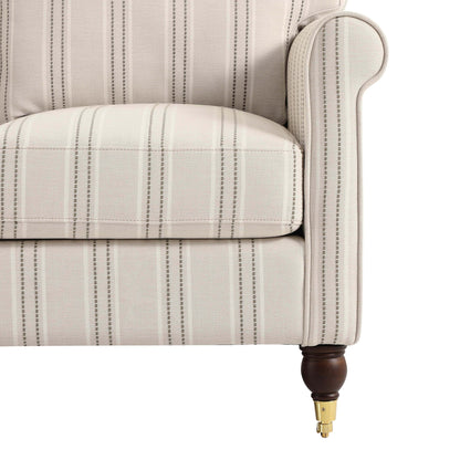 Sicily Compact 2 Seater Sofa - Stripe - DUSK
