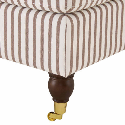 Sicily Pouffe - Chocolate Stripe - DUSK