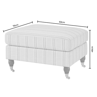 Sicily Pouffe - Chocolate Stripe - DUSK