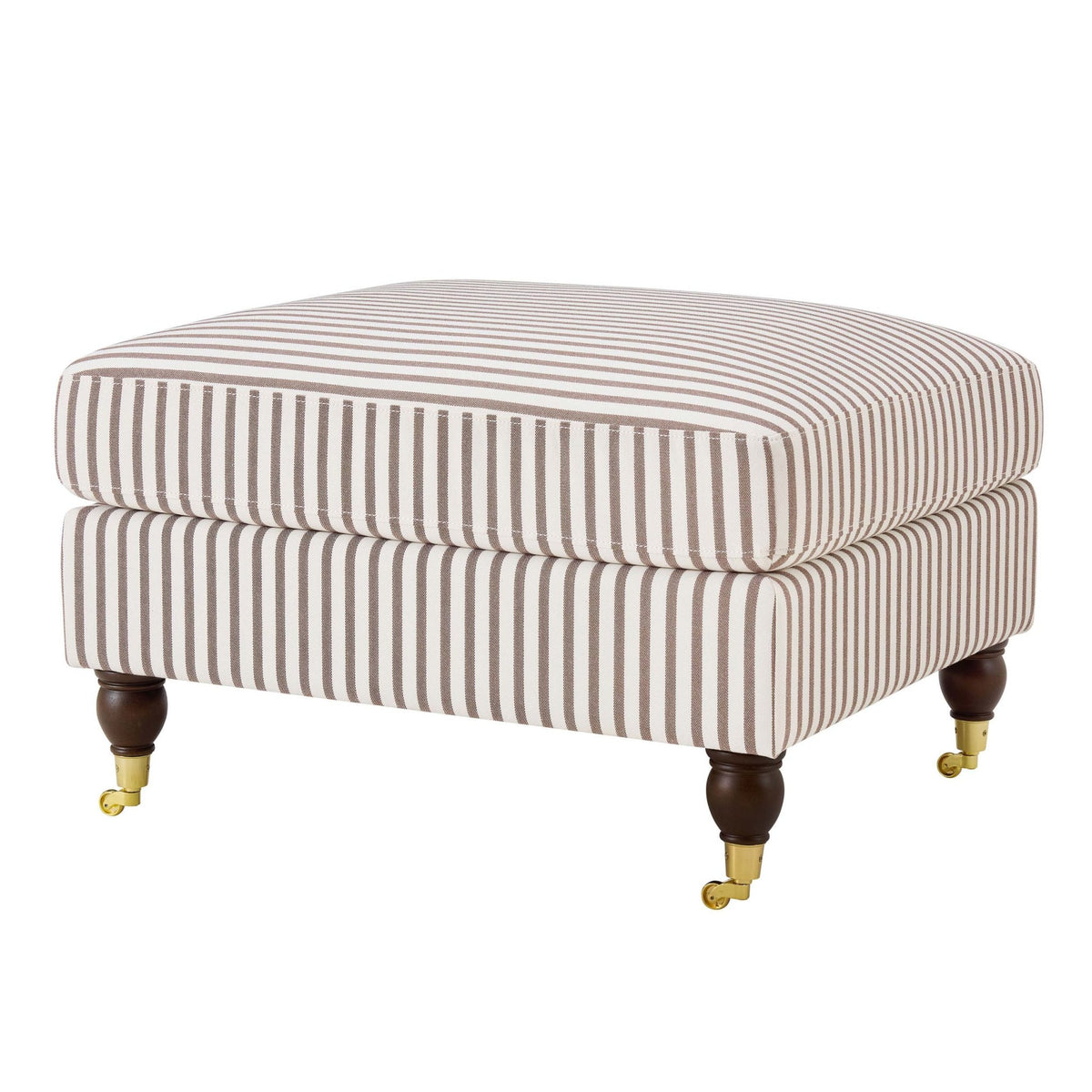 Sicily Pouffe - Chocolate Stripe - DUSK