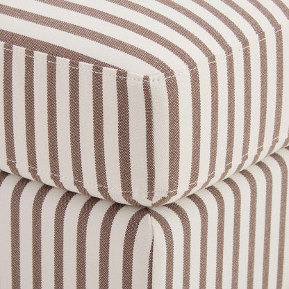 Sicily Pouffe - Chocolate Stripe - DUSK