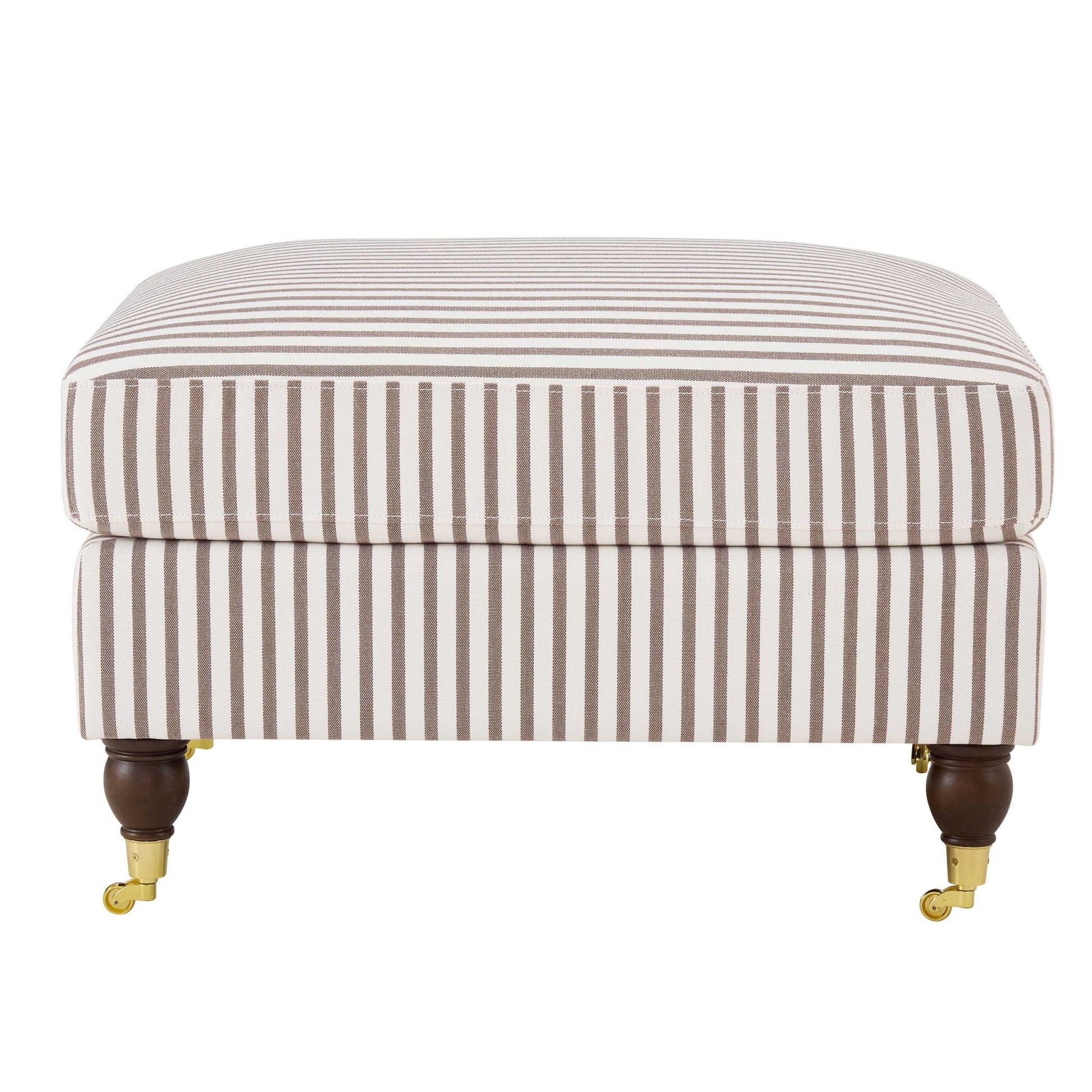 Sicily Pouffe - Chocolate Stripe - DUSK