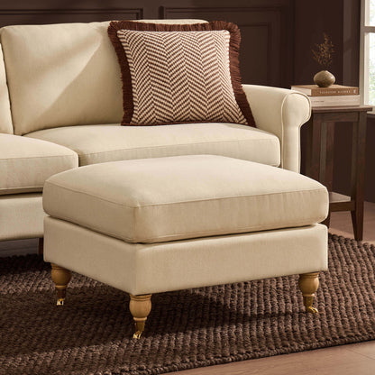 Sicily Pouffe - Cream Linen - DUSK