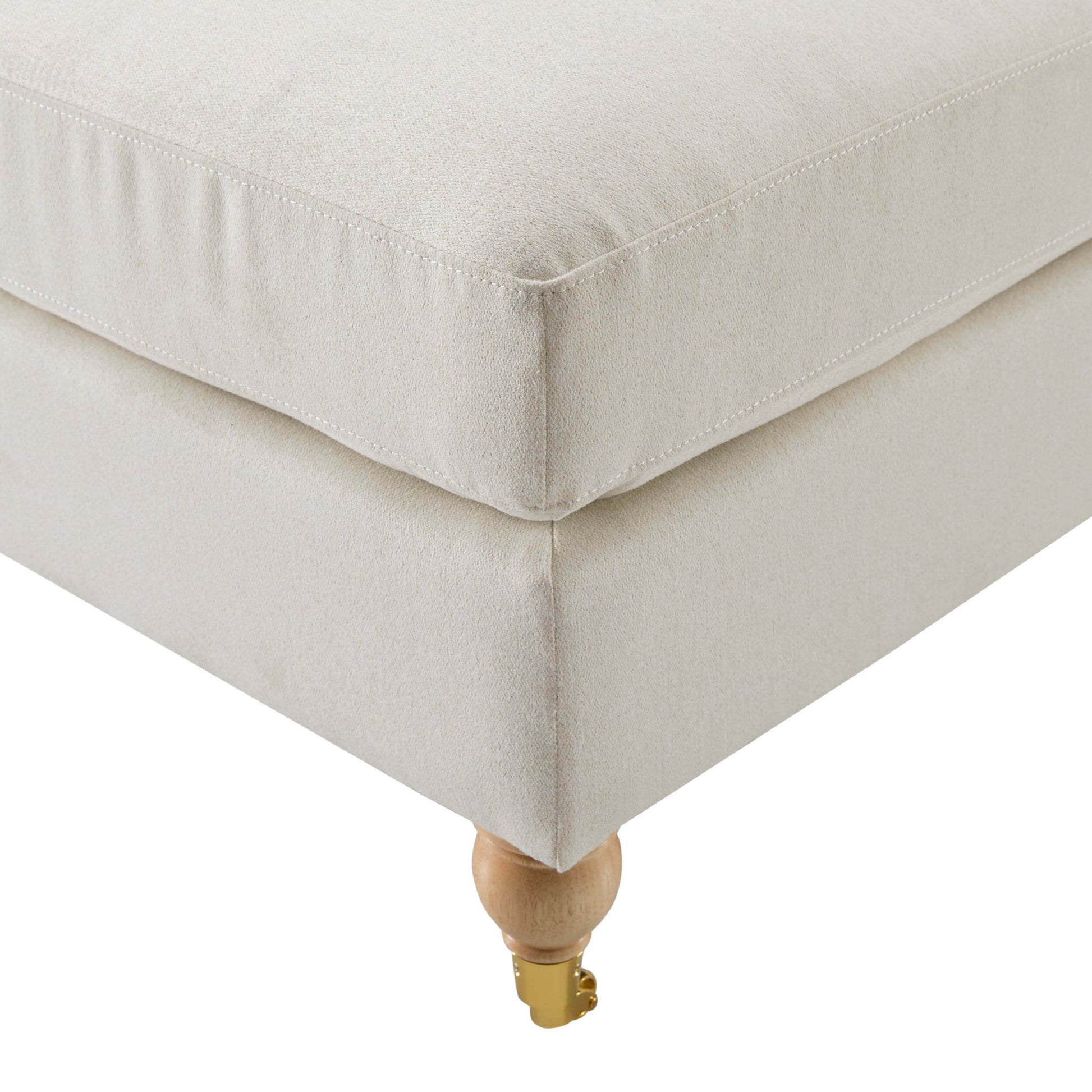 Sicily Pouffe - Cream Linen - DUSK