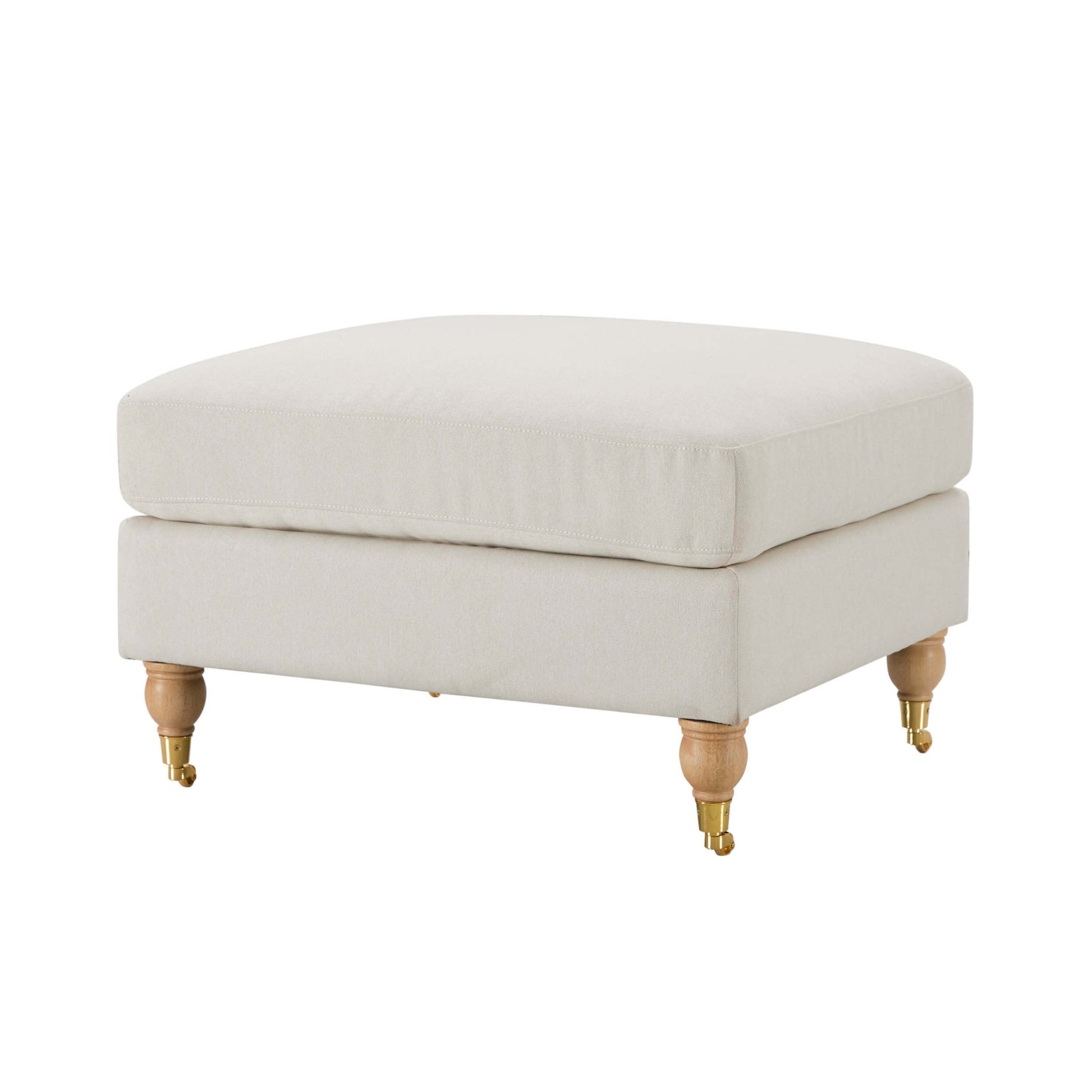 Sicily Pouffe - Cream Linen - DUSK