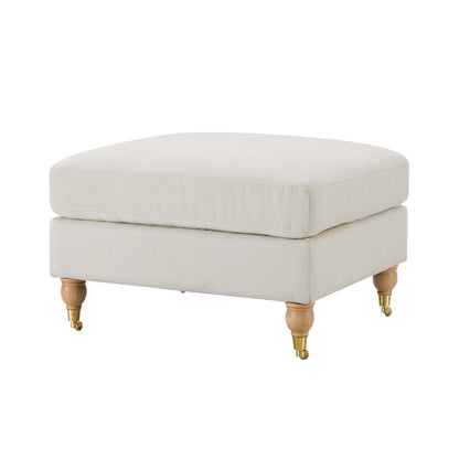 Sicily Pouffe - Cream Linen - DUSK
