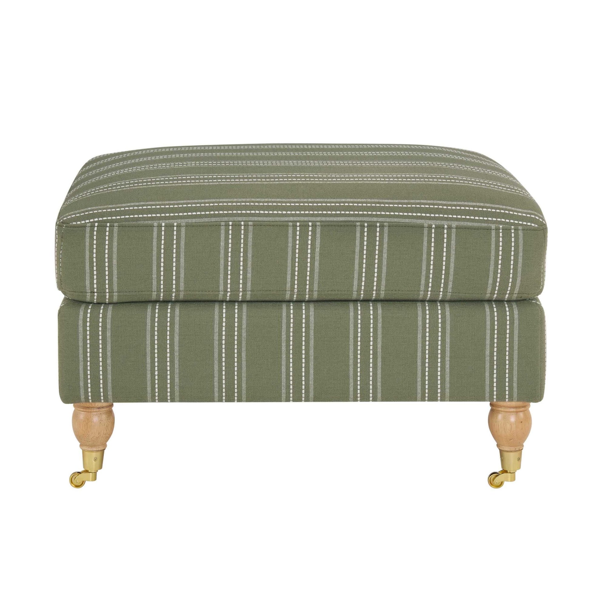 Sicily Pouffe - Green Stripe - DUSK