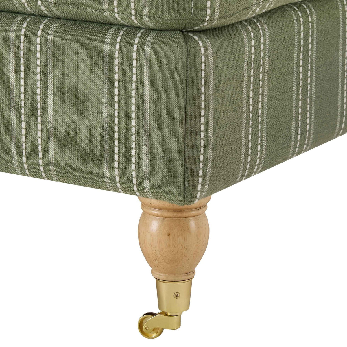 Sicily Pouffe - Green Stripe - DUSK