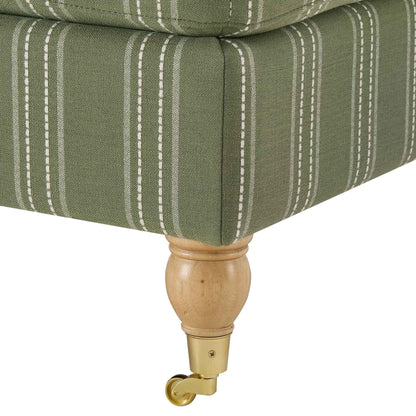 Sicily Pouffe - Green Stripe - DUSK