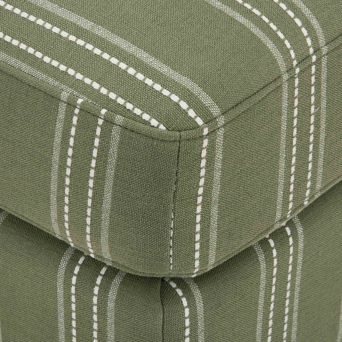 Sicily Pouffe - Green Stripe - DUSK