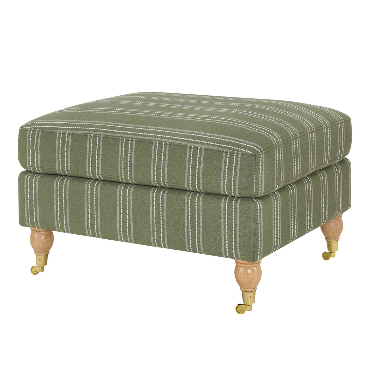 Sicily Pouffe - Green Stripe - DUSK