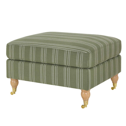 Sicily Pouffe - Green Stripe - DUSK