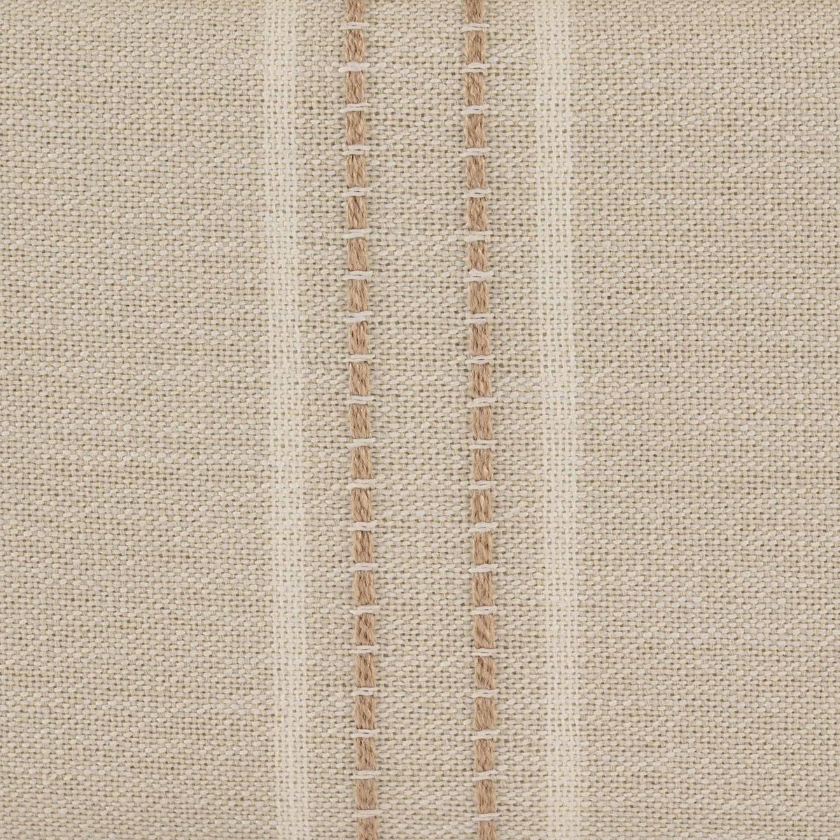 Sicily Pouffe - Natural Stitched Stripe - DUSK