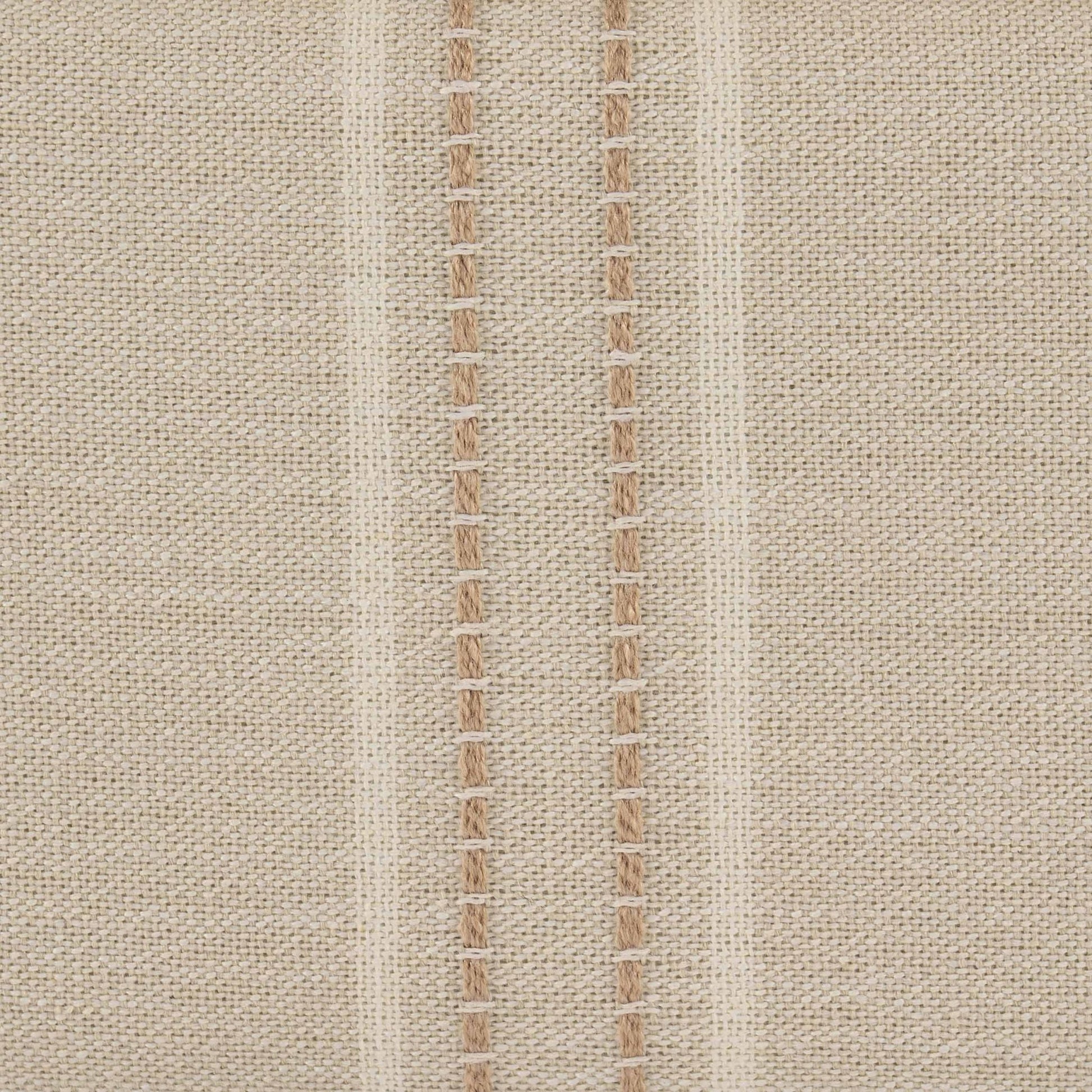 Sicily Pouffe - Natural Stitched Stripe - DUSK