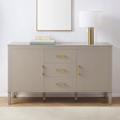 Sienna 2 Door 3 Drawer Sideboard - Taupe - DUSK